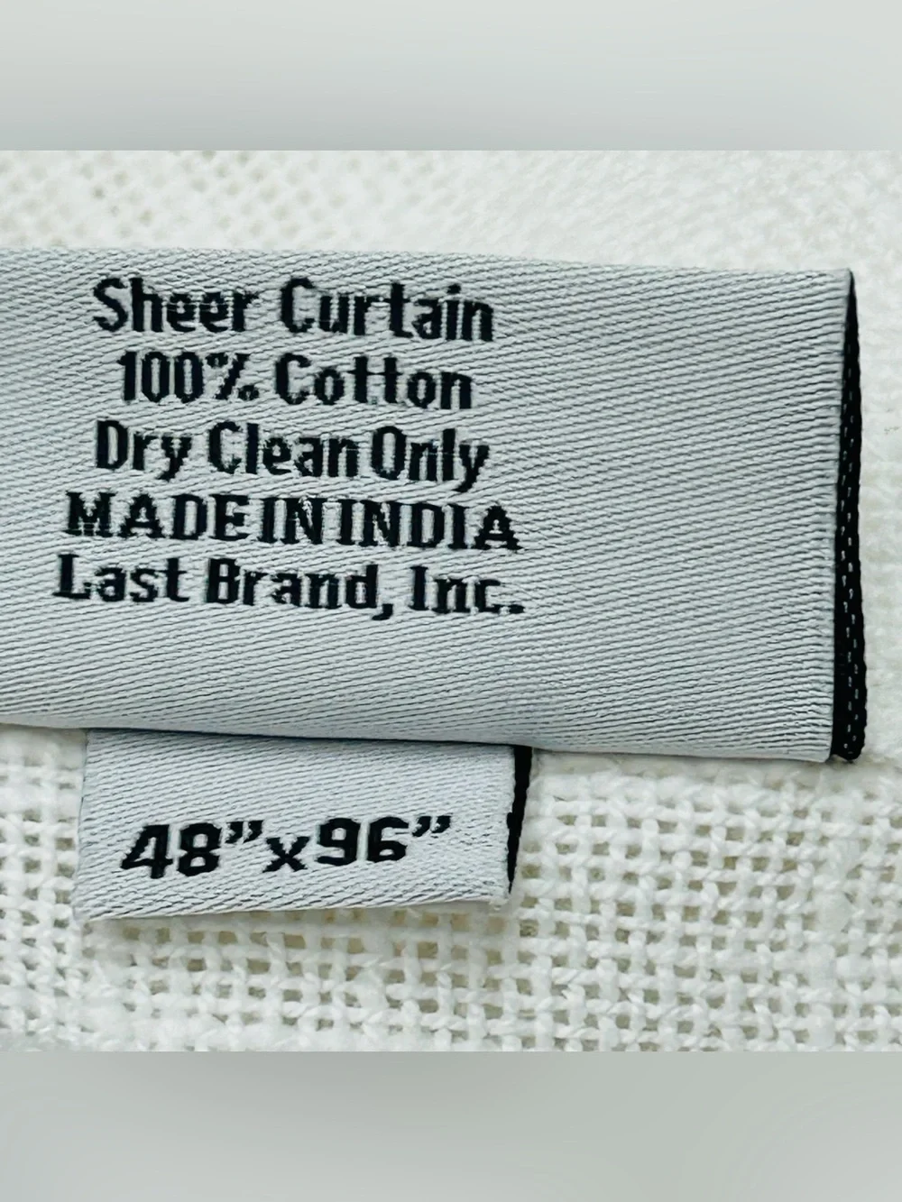 QUINCE Set Of 2 48x96 Cotton Slub Curtains White 9595